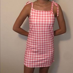 NWOT Missguided Pink Picnic Dress